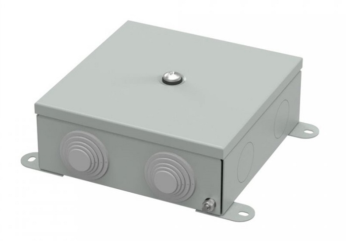 Коробка распределительная металлическая серая 150х150х60 (6 шт/кор)