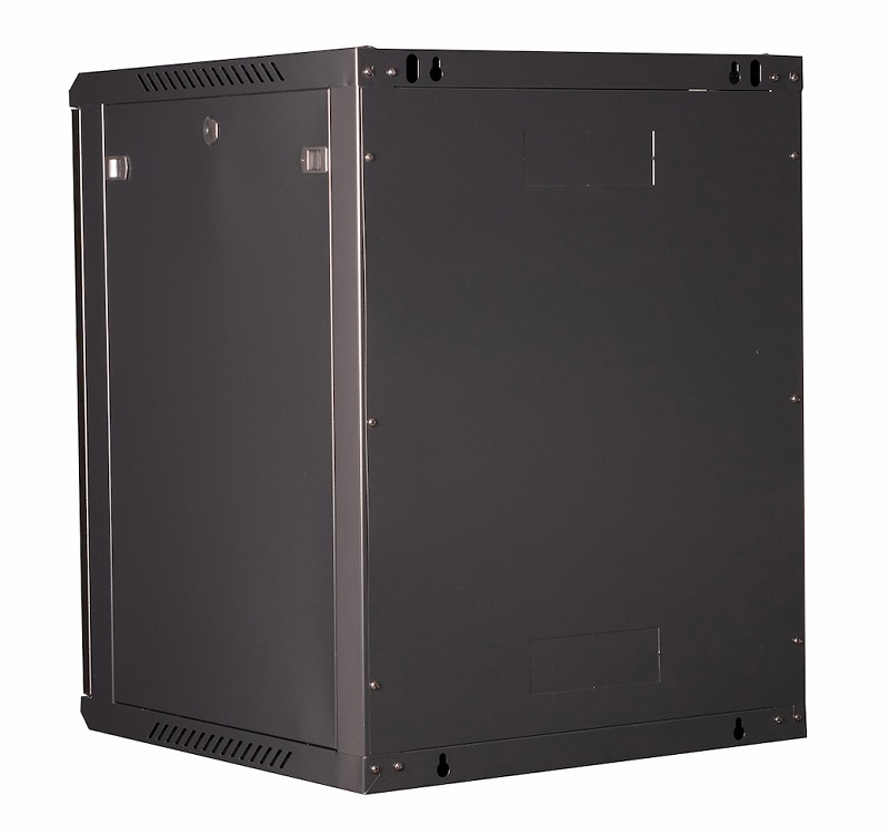 Шкаф 19" телекоммуникационный настенный, 15U 769х600х600 мм, дверь металл, черный