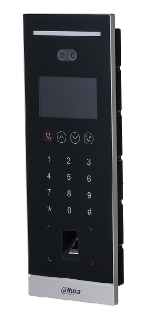 Вызывная панель c распознаванием лиц, отпечатков пальцев и сенсорной клавиатурой, В устройстве применяется алгоритм распознавания лиц глубокого обучения.