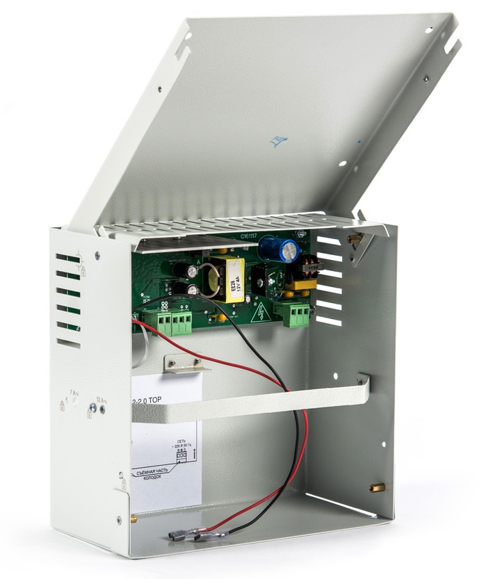 Источник питания , 12В, 4А, корпус для потолков и АКБ 7-12Ач