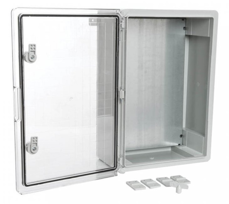 Корпус пластиковый с монтажной панелью ЩМП IP65 прозрачная дверь 500х350х190