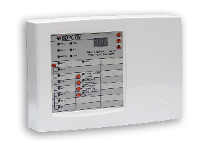 Пибор управления пожарный, 1 зона пожаротушения, 1 направление пуска 24В 2,4А; 6 выходов для внешних цепей оповещения; 9 шлейфов сигнализации; РИП под АКБ 7 А*ч