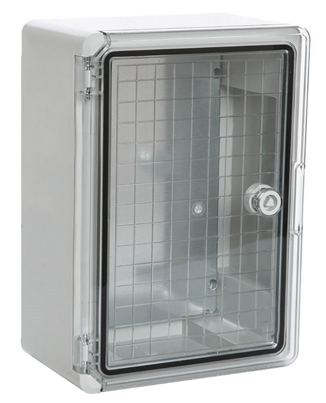 Корпус пластиковый с монтажной панелью ЩМП IP65 прозрачная дверь 350х250х150