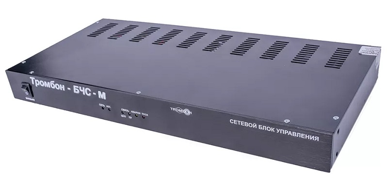 Тромбон-БЧС-М - Сетевой блок управления «Тромбон БЧС-М» предназначен для приема и передачи сигналов ГОЧС на Автоматизированное рабочее место оператора Тромбон АРМО, включения локальных или территориальных систем оповещения и управления эвакуацией (СОУЭ), построенных на базе приборов управления «Тромбон ПУ-..», в состав системы централизованного оповещения населения «Тромбон СДУ». Сетевой блок управления «Тромбон БЧС-М» предназначен для приема и передачи сигналов ГОЧС на Автоматизированное рабочее место оператора Тромбон АРМО, включения локальных или территориальных систем оповещения и управления эвакуацией (СОУЭ), построенных на базе приборов управления «Тромбон ПУ-..», в состав системы централизованного оповещения населения «Тромбон СДУ».