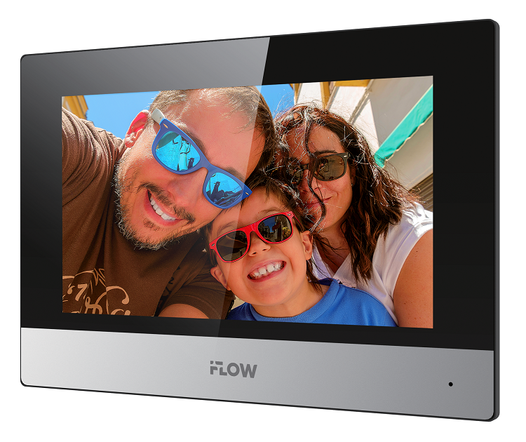 Гибридный IP видеодомофон, Сенсорный 7" цветной TFT LCD экран с разрешением 1024*600; встроенные микрофон и динамик; слот для TF карты до 128Гб; тревожные входы 8; 1 RJ-45 10M/100M Ethernet; DC12В/PoE; 10Вт; -10 °C...+55°C; 200×140×15.1 мм