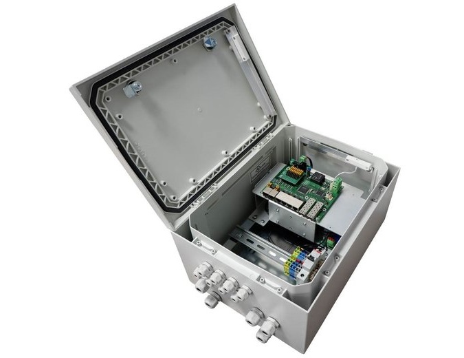 Уличный коммутатор управляемый 1Гбит/с для подключения 6 камер, Два SFP-слота, Встроенный оптический кросс, 60Вт на двух портах, 30Вт на всех портах