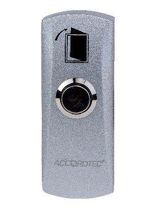 Кнопка выхода металлическая, накладная, НО, 82 х 32мм, цвет серебро.