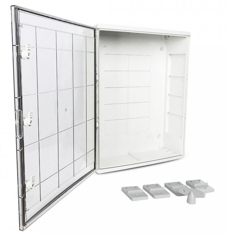 Корпус пластиковый с монтажной панелью ЩМП IP65 прозрачная дверь 800х600х260