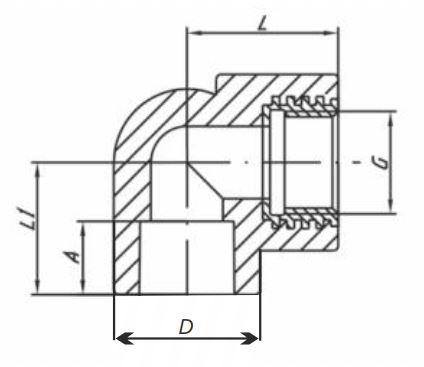 Угольник комбинир. ПП D25-1/2" ВР