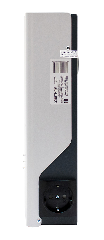 Стабилизатор переменного напряжения инверторный (с двойным преобразованием) однофазный, чистая синусоида; P-нагр.0.8 кВА/0.6 кВт, U-вх.90…310В, I-вых.3.6 А; IP20, t-раб.+5…+40°C, 187х300х78мм