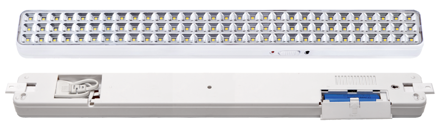 Аварийный светодиодный светильник, 90 светодиодов SMD, 300 люмен, непостоянный режим работы, литий-ионный аккумулятор, свечение до 4 часов