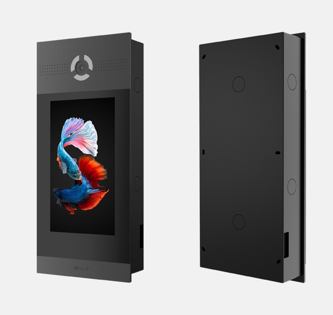 Вызывная видеопанель многоабонентская. Цветная IP камера: 1.3 Мп. Угол обзора 120°. 10“ TFT экран. Встроенное реле. Поддержка технологии ""UKEY":