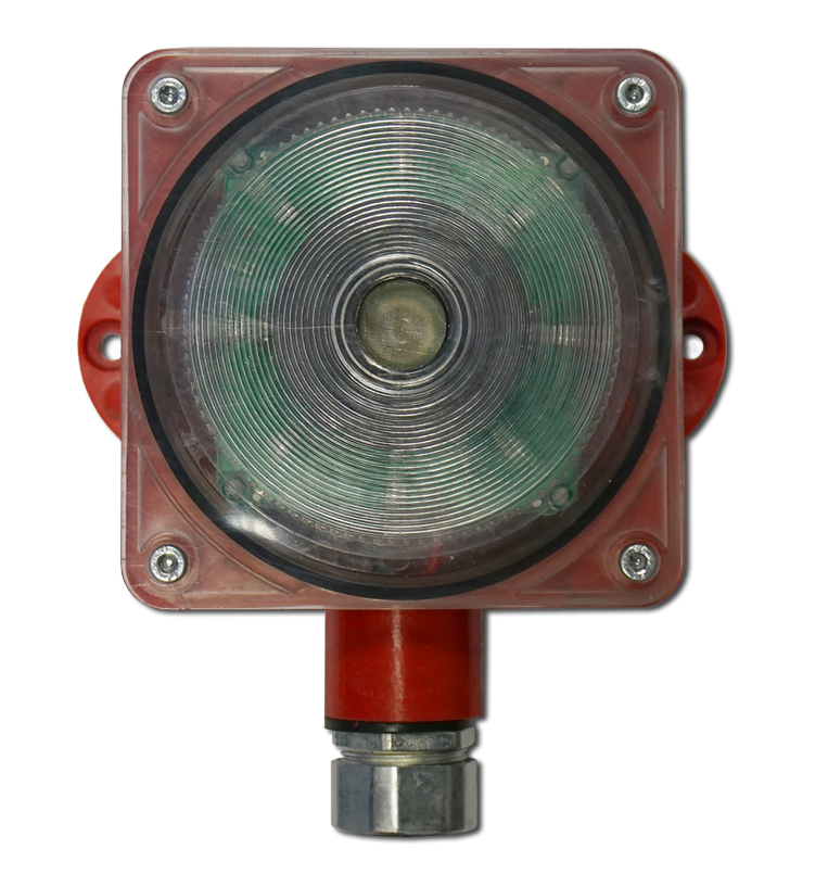 Оповещатель световой пожарный взрывозащищенный, рудничное исполнение, 12/24 В, IP67/IP66, С видом взрывозащиты «герметизация компаундом» ”m"