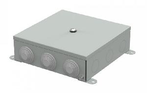 Коробка распределительная металлическая серая 200х200х65 (4 шт/кор)