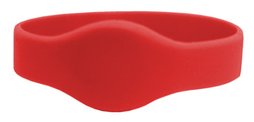 Браслет с EM идентификатором, диаметр 74 мм, красный