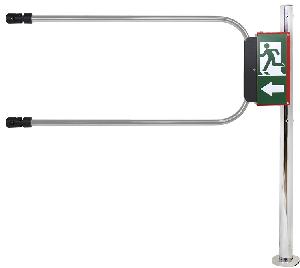 Калитка аварийного выхода с электромагнитом, нержавеющая сталь, в комплекте стойка 1000 х D50 мм и створка 1000 х D25 мм.