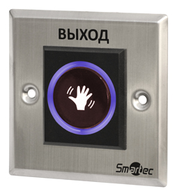 Кнопка выхода ИК-бесконтактная, врезная, металп. корпус, НЗ/НР контакты, размер: 115х70 мм