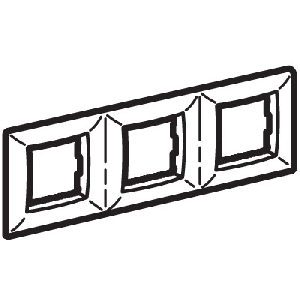 Рамка на 2+2+2 модуля (трехместная), белая, RAL9010, Bravo