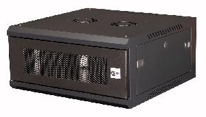 Шкаф 19" телекоммуникационный настенный, 4U 280х600х600 мм, дверь перфорация, черный