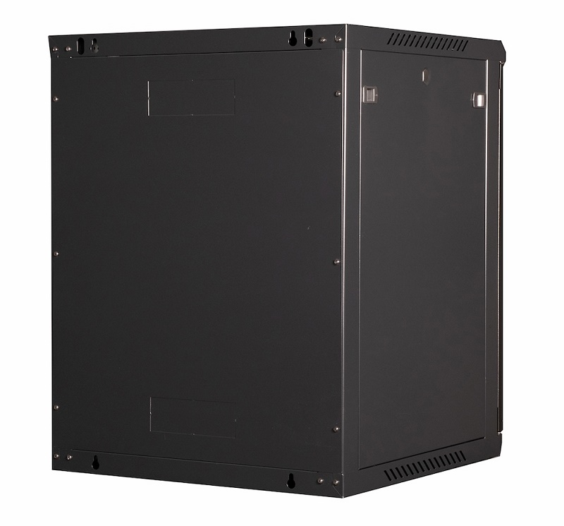 Шкаф 19" телекоммуникационный настенный, 15U 769х600х600 мм, дверь стекло, черный