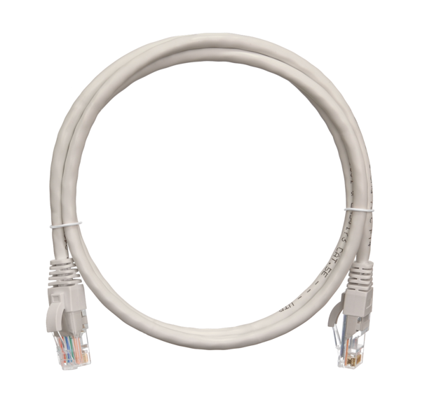 Коммутационный шнур U/UTP 4 пары, Кат.5е, 2хRJ45/8P8C, T568B, Molded, PVC, белый, 0,3 метра