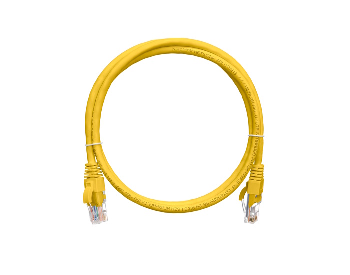 Патч-корд 3,0 метра U/UTP 4 пары, Кат.5е, PVC, желтый (NMC-PC4UD55B-030-YL), 2хRJ45/8P8C, T568B, Molded