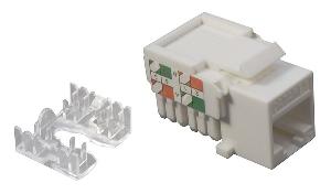Розеточный модуль Keystone кат. 6, UTP, 1xRJ45, T568A/B, белый 