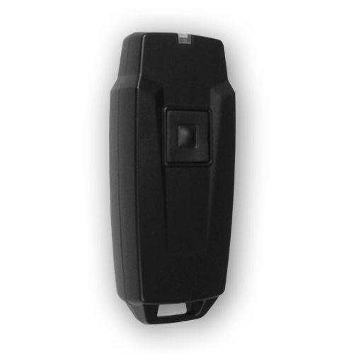 Брелок однокнопочный, 2 режима радиоканала 433.92 МГц / 434,62 МГц, дальность 150 м / 300 м, контроль разряда батареи