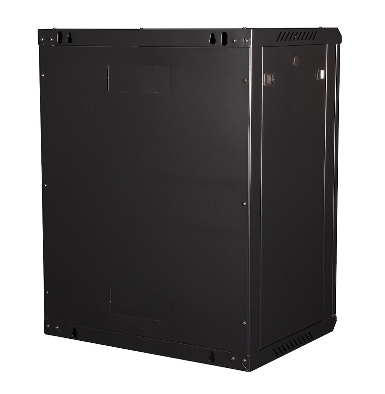 Шкаф 19" телекоммуникационный настенный, 15U 769х600х450 мм, дверь перфорация, черный