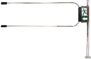 Калитка аварийного выхода с электромагнитом, нержавеющая сталь, в комплекте стойка 1000 х D50 мм и створка 1400 х D25 мм.