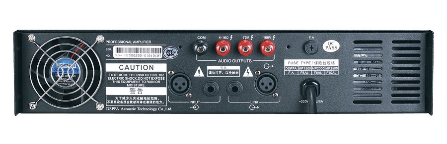 Усилитель мощности&nbsp;&nbsp;650Вт\100В выход или 4-16 Ом, вх./вых. разъемы Jack-XLR, многоступенчатая защита.