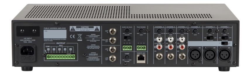 Усилитель 600 Вт, 3 микр.+ 3 унив. входа, 5 зон, работа с RM-05