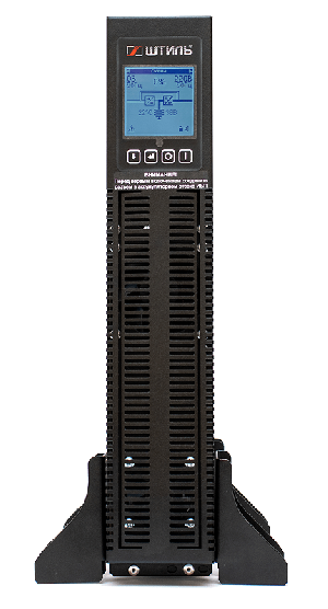 Источник бесперебойного питания в стойку, on-line (с двойным преобразованием), чистая синусоида, 3000 ВA (2700 Вт); U-вх.220 В; под внешние аккумуляторы, U-акб.72 В, I-заряд.4 А; ЖК-дисплей; выходные разъёмы - IEC-320-C13 (8 шт.); холодный старт, совместим с генератором; высота 2U; IP20, t-раб.+5...+40°C, 88х482х447 мм