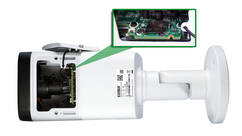 Уличная цилиндрическая сетевая видеокамера, 2 Мп, 1/2,8” КМОП, 2,7−13,5 мм, вариофокальный моторизированный, ИК-подсветка (до 60 м); H.265/H.264/MJPEG; Micro SD; DC12V, PoE; IP67; -50°C ~ +60°C;