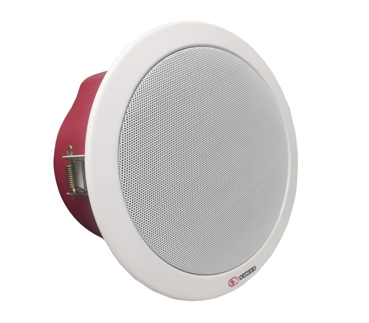 Потолочный громкоговоритель с противопожарным колпаком 10 /5/ 2,5 Вт. Диапазон частот 180-16000 Гц. Цвет - белый. Масса 1,04 кг. В мастер упаковке 12 шт..