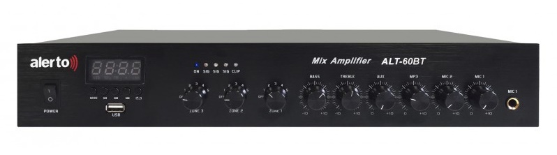 Настольный трансляционный микшер- усилитель. Три зоны трансляции (регулировка громкости в каждой зоне) Выходная мощность 60Вт. Входы: 1 микрофонных, 1 линейный. Выходное напряжение: 100В. Возможность работы на нагрузку сопротивлением&nbsp;&nbsp;4-16 Ом. 
