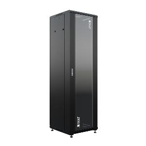 Шкаф напольный универсальный серверный 22U 600х600мм, дверь стеклянная