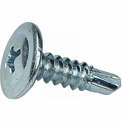Саморез 4,2х25 с прессшайбой, Сверло, цинк (250 шт/уп) Промрукав