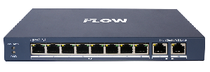 Коммутатор L2, Смарт-управляемый, 8 гигабитных портов RJ45 PoE, 2 uplink порта 1000М RJ45, 802.3af/at, бюджет PoE 110 Вт, облачное управление, VLAN, STP/RSTP loop prefention, PoE watchdog, поддержка режима передачи до 300м,10Мб/с, CAT6; защита от перенапряжения 6 кВ; настольный/настенный монтаж