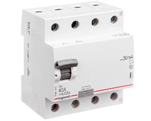 Выключатель дифференциального тока (УЗО), RX3 30мА 40А 4Р AC