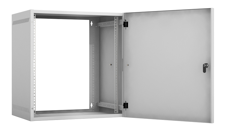 EC-WA-125440-W-M-GY - Настенный шкаф 19", 12U, металлическаяя дверь, Ш540хВ573хГ400мм, 1 пара монтажных направляющих, сварной, серый Настенный шкаф 19", 12U, металлическаяя дверь, Ш540хВ573хГ400мм, 1 пара монтажных направляющих, сварной, серый
