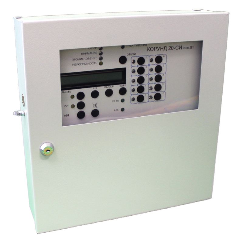 Взрывозащищенный приемно-контрольный прибор пожарной и охранной сигнализации на 10 шлейфов с контролем целостности цепей оповещения