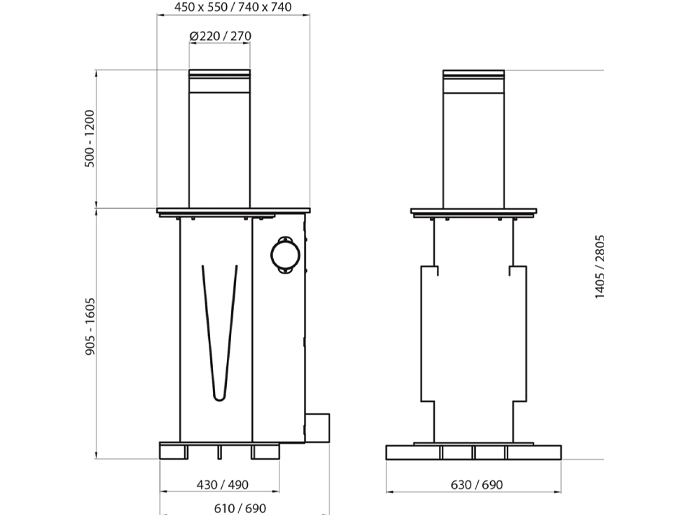 Блокиратор автоматический выдвижной серии TBD, диаметр 220, высота 600 мм, 3 болларда