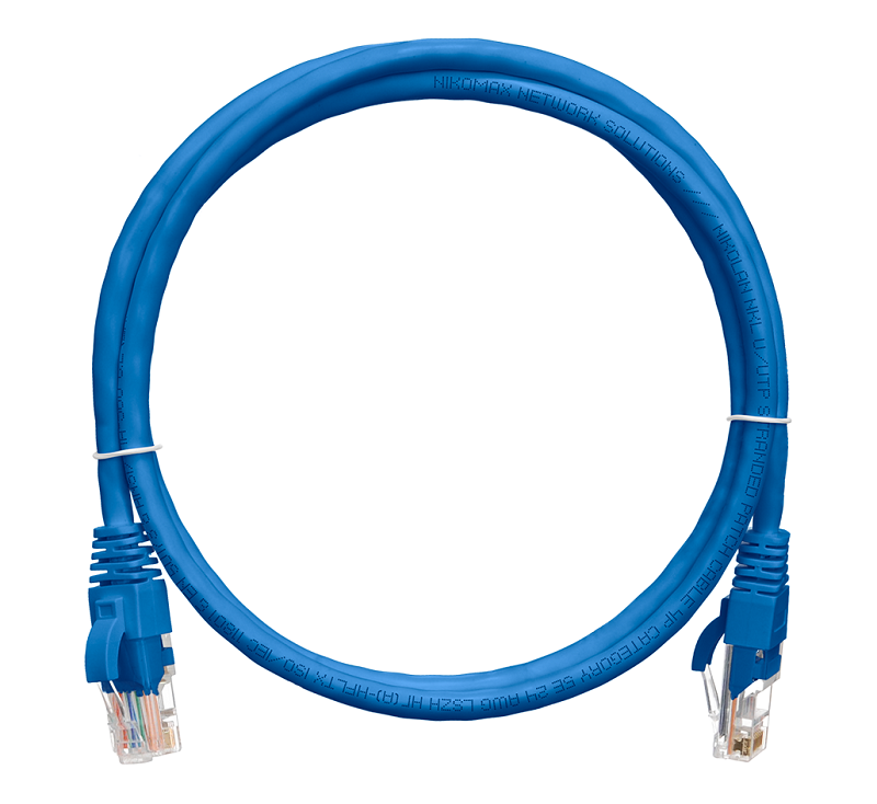 Патч-корд 0,5 метра U/UTP 4 пары, Кат.5е, LSZH, 2хRJ45/8P8C, T568B, Molded, синий