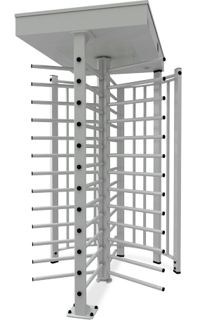 Электромеханический полноростовой турникет, корпус из стали, порошковая покраска; 
