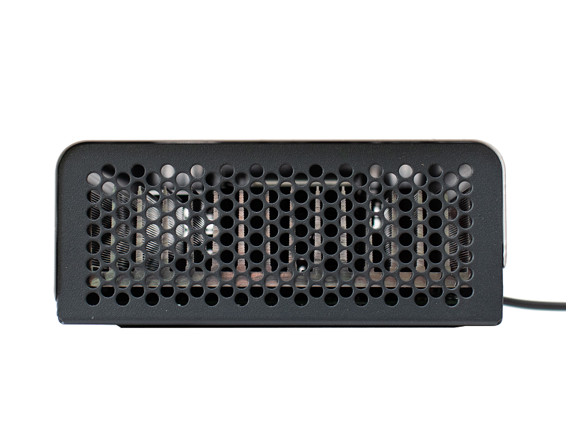 Стабилизатор переменного напряжения инверторный (с двойным преобразованием) однофазный, чистая синусоида; P-нагр.1 кВА/0.8 кВт, U-вх.90…310В, U-вых.220…230 В (с шагом 1 В), I-вых.4.5 А; IP20, t-раб.+5…+40°C, 300х180х96мм