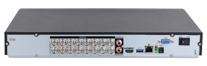 16-канальный HDCVI-видеорегистратор с FR, Формат видеосигнала: HDCVI, AHD, TVI, IP, CVBS; отображение: до 5Мп; запись: 4кн до 5M-N@25к/с, остальные 5M-N@12к/с; кодирование: AI/H.265+, H.265, H.264+, H.264; IP-каналы: до 24 каналов, до 6Мп; накопители: 2 SATA III до 16Тбайт; видеоаналитика: 2кн AcuPick, 2кн распознавание лиц, 4кн охрана периметра, 16кн интеллектуальный детектор движения SMD Plus, IVS, интеллектуальный поиск; видеовыходы: 1 HDMI, 1 VGA; сеть: 1 RJ45 1000Мбит/с;  аудиовх/вых: 1/1, двунаправленная аудиосвязь: 16 HDCVI-каналов; питание: 12В(DC);