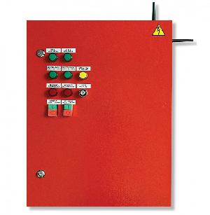 Шкаф управления электромоторами пожарных насосов систем внутреннего противопожарного водопровода радиоканальный для работы в составе радиосистемы Стрелец-ПРО, встроенный ретранслятор; f-раб.868 МГц, дальность связи до 2000 м (с радиорасширителями), U-пит.400 В, P-двиг.15 кВт, IP54, t-раб.-10…+50°С, 500х400х220 мм