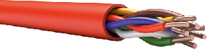Кабель огнестойкий, 1х2х1.0 кв мм. Низкотоксичный ПВХ пластикат с низким дымо- и газовыделением, бухта 200м.