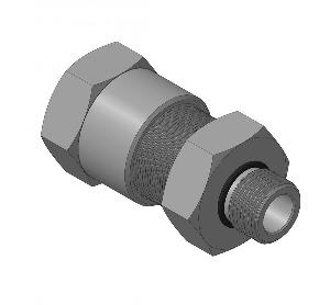 Кабельный ввод с резьбой G1/2 мм для прокладки кабеля в металлорукаве РЗ-ЦП-20, с уплотнением кабеля и проходным диаметром кабеля d=8-12 мм